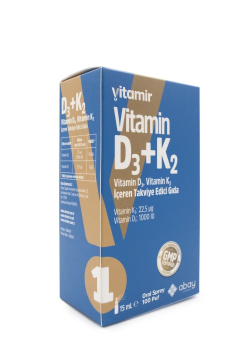 Abay Vitamin D3 + K2 Içeren Takviye Edici Gıda
